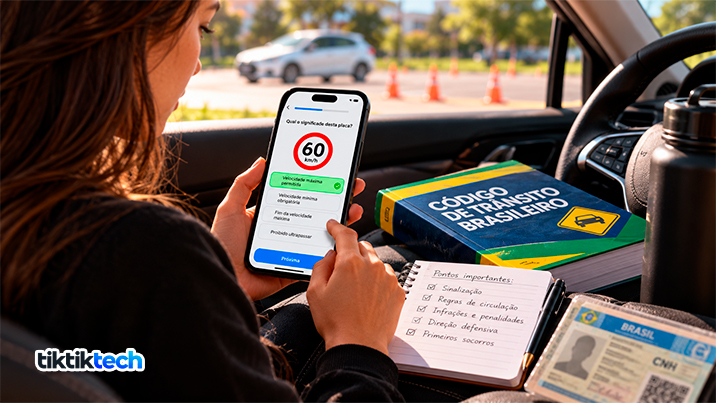 Curso de direção grátis pelo celular: como estudar para a CNH do Brasil em 2026